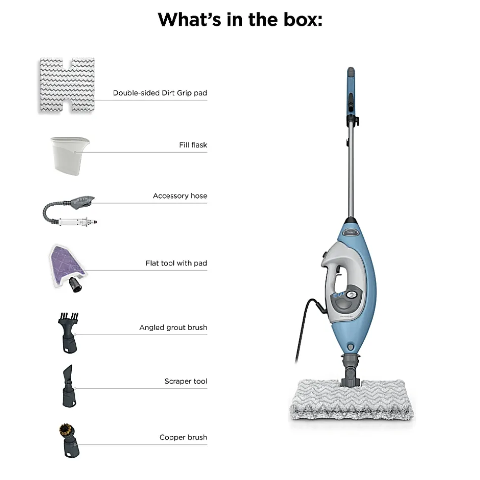 Shark Lift-Away 5-in-1 Steam Mop With Detachable Handheld Steamer, Blue, Total Qty 1