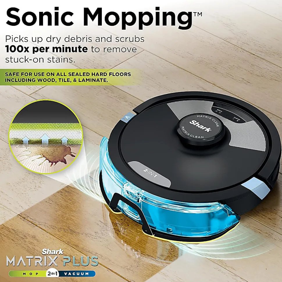 Shark Matrix Plus 2-in-1 Robot, Black, Total Qty 1