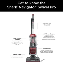 Shark Navigator Swivel Pro Upright Vacuum, Paprika, Total Qty 1