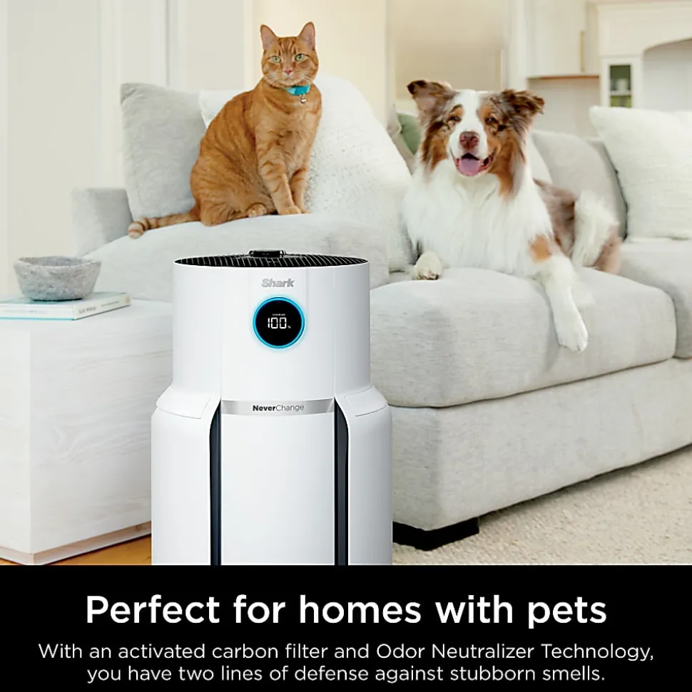 Shark NeverChange Air Purifier MAX, 1,400 Sq. Ft., White, Total Qty 1