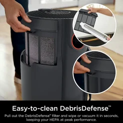 Shark Never Change Air Purifier MAX, 650 Sq. Ft., Charcoal Gray, Total Qty 1