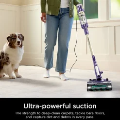 Shark POWERDETECT Corded Stick Vacuum, With DETECT Technology, Self-Cleaning Brushroll And Odor Neutralizer Technology, Eggplant, Total Quantity 1