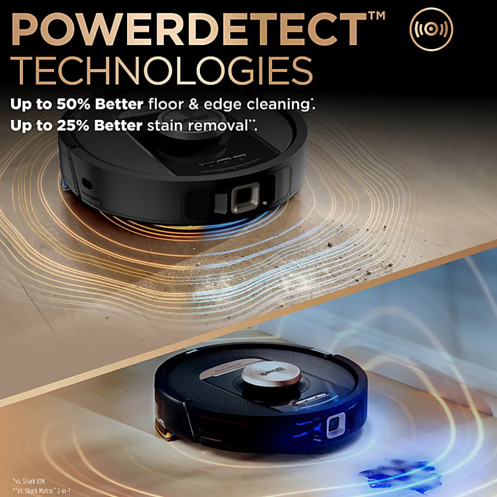 Shark PowerDetect 2-in-1 Robot Vacuum And Mop With NeverTouch Pro Base, Black, Total Qty 1