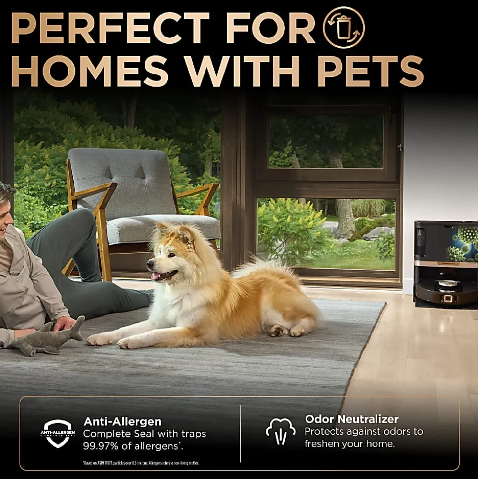 Shark PowerDetect 2-in-1 Robot Vacuum And Mop With NeverTouch Pro Base, Black, Total Qty 1