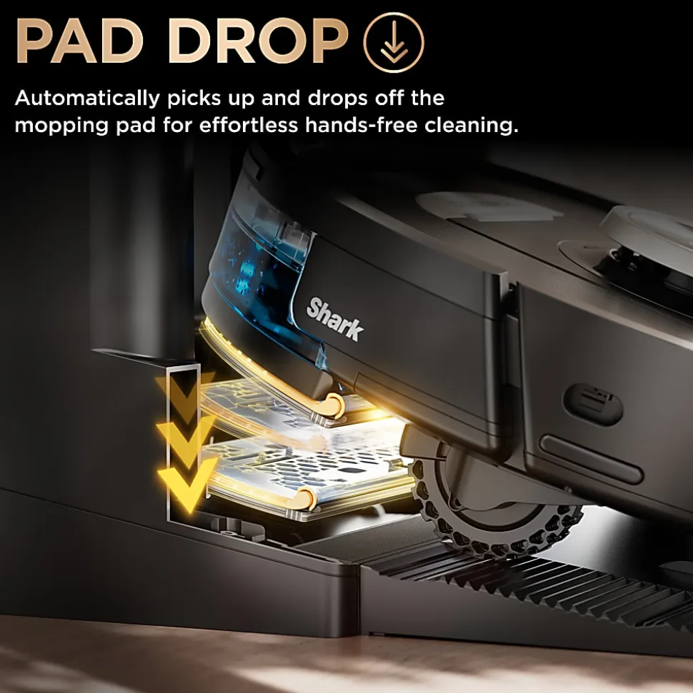 Shark PowerDetect 2-in-1 Robot Vacuum And Mop With NeverTouch Pro Base, Black, Total Qty 1