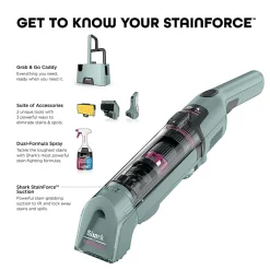 Shark StainForce Portable Spot & Stain Cleaner, Gray, Total Qty 1