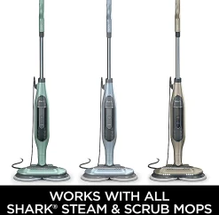 Shark Steam & Scrub Dirt Grip Soft Scrub Washable Pads, Gray, Total Qty 2