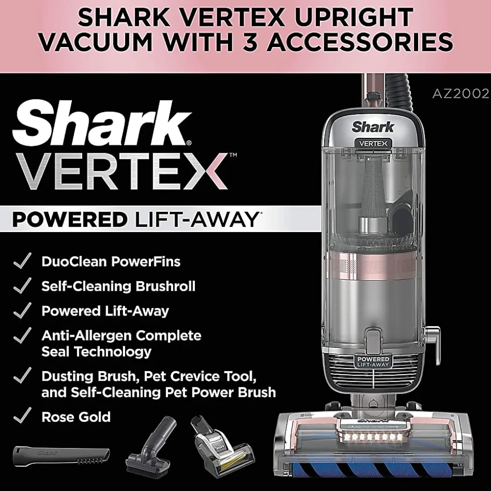 Shark Vertex DuoClean Engage Upright Vacuum With Powered Lift-Away And Self-Cleaning Brush Roll, Silver