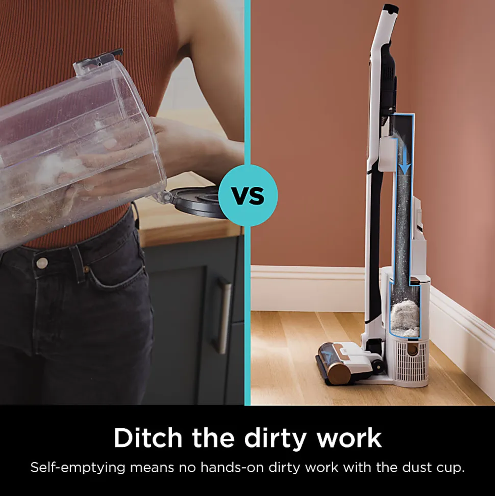 Shark Wandvac Cordless Self-Empty System Vacuum With HEPA, White, Total Qty 1