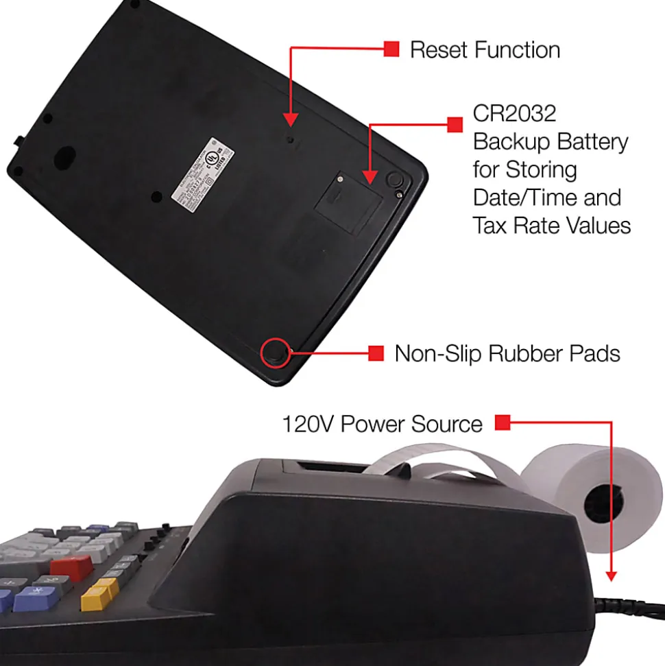 Sharp® EL-2196BL Printing Calculator, Black