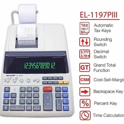 Sharp® EL-1197PIII Desktop Printing Calculator