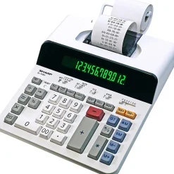 Sharp ELT3301 12-Digit Thermal Printing Calculator - 8.0 LPS - Backlit LCD - 15 mm Digit Size - AC Power - ELT3301