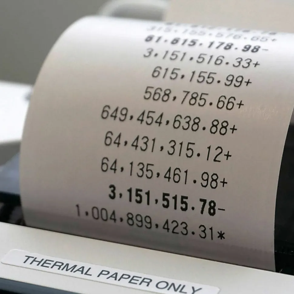 Sharp ELT3301 12-Digit Thermal Printing Calculator - 8.0 LPS - Backlit LCD - 15 mm Digit Size - AC Power - ELT3301