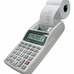 Sharp® EL-1611V 12-digit Mini Printing Calculator, White