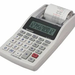 Sharp® EL-1611V 12-digit Mini Printing Calculator, White