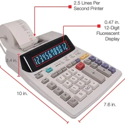 Sharp® EL-1801V 12-Digit Printing Calculator