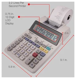 Sharp® EL-1750V Printing Calculator