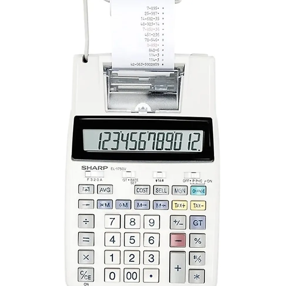 Sharp® EL-1750V Printing Calculator
