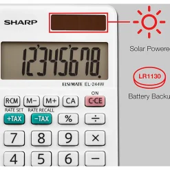 Sharp® EL-244WB 8-digit Professional Pocket Calculator