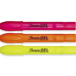 Sharpie® Accent® Gel Highlighters, Assorted Ink Colors, Pack Of 3