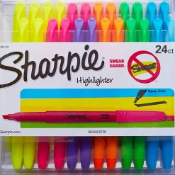 Sharpie® Accent Pocket Highlighters, Chisel Tip, Assorted Barrel Colors, Assorted Ink Colors, Pack Of 24 Highlighters