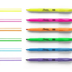Sharpie® Accent® Pocket Highlighters, Chisel Tip, Assorted, Pack Of 12