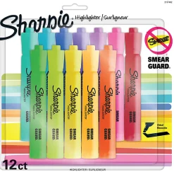 Sharpie® Accent® Tank-Style Highlighters, Chisel Tip,  Assorted Colors, Pack Of 12