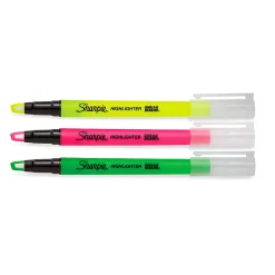 Sharpie® Clear View® Highlighter Stick, Chisel Point, Assorted Colors, Pack Of 3