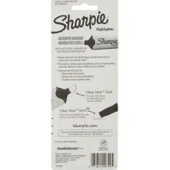 Sharpie® Clear View® Highlighter Stick, Chisel Point, Assorted Colors, Pack Of 3