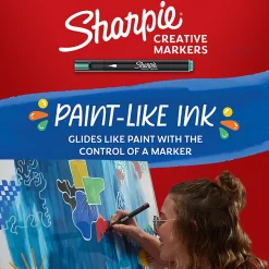 Sharpie Creative Markers, Earth Tones 1, Water-Based Acrylic Markers, Bullet Tip, Assorted Colors, 5 Count