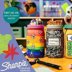 Sharpie Creative Markers, Warm Tones, Water-Based Acrylic Markers, Brush Tip, Assorted Colors, 12 Count