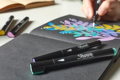 Sharpie® Creative Markers, Water-Based Acrylic Markers, Brush Tip, Assorted Core Colors, 12 Count
