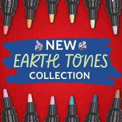 Sharpie® Creative Markers, Water-Based Acrylic Paint Markers, Earth Tones. Bullet Tip, Assorted Colors, 5 Count