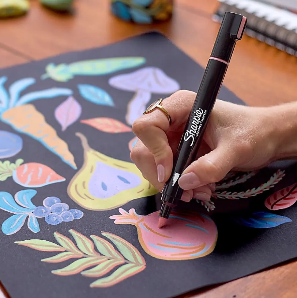 Sharpie Creative Marker, Water-Based Acrylic Marker, Bullet Tip 10ct Holiday Set