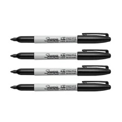 Sharpie® Extreme Permanent Markers, Fine Point, Black, Pack Of 4