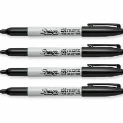 Sharpie® Extreme Permanent Markers, Fine Point, Black, Pack Of 4