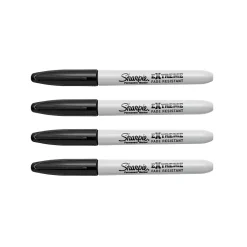 Sharpie® Extreme Permanent Markers, Fine Point, Black, Pack Of 4