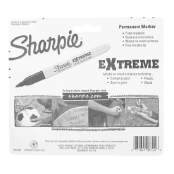 Sharpie® Extreme Permanent Markers, Fine Point, Black, Pack Of 4