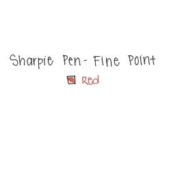 Sharpie® Fine-Point Pens, Fine Point, Black Barrels, Red Ink, Pack Of 12