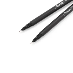 Sharpie® Fine-Point Pens, Fine Point, Black Barrels, Red Ink, Pack Of 12