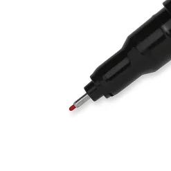 Sharpie® Fine-Point Pens, Fine Point, Black Barrels, Red Ink, Pack Of 12