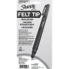Sharpie® Fine-Point Pens, Fine Point, 0.4 mm, Black Barrels, Assorted Ink Colors, Pack Of 4