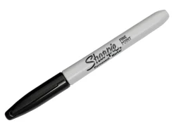 Sharpie® Fine Point Permanent Markers, Gray Barrel, Black Ink, Pack Of 12