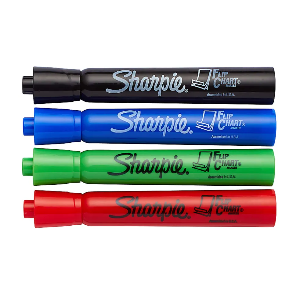 Sharpie® Flip Chart™ Markers, Bullet Point, Assorted Colors, Pack Of 4