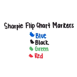 Sharpie® Flip Chart™ Markers, Bullet Point, Assorted Colors, Pack Of 4