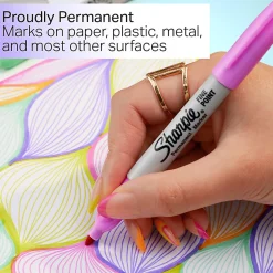 Sharpie® Glam Pop Permanent Markers, Fine Point, Assorted, Pack Of 24 Markers