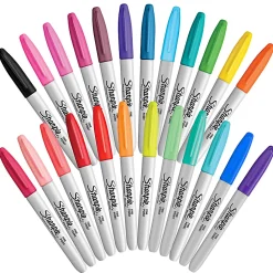 Sharpie® Glam Pop Permanent Markers, Fine Point, Assorted, Pack Of 24 Markers