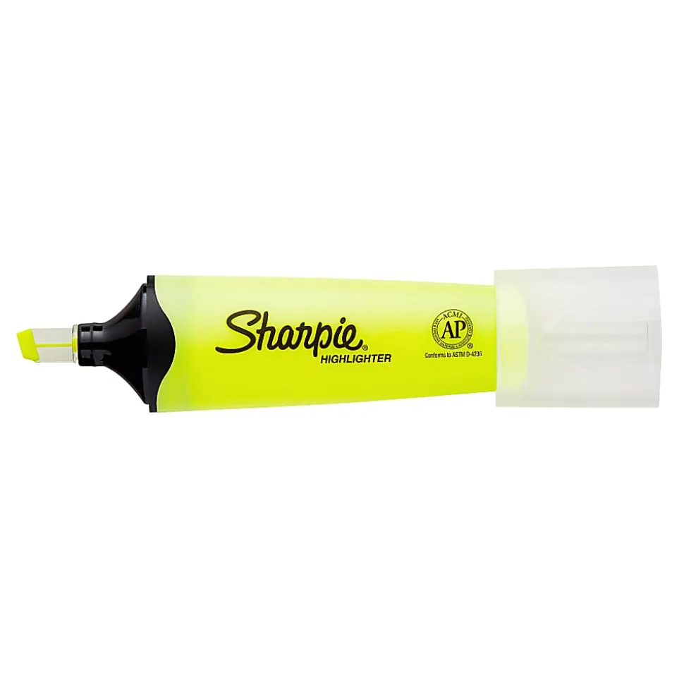 Sharpie Highlighter, Clear View Highlighter with See-Through Chisel Tip, Tank Highlighter, Assorted, 8 Count