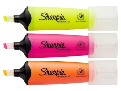 Sharpie Highlighter, Clear View Highlighter with See-Through Chisel Tip, Tank Highlighter, Assorted, 8 Count