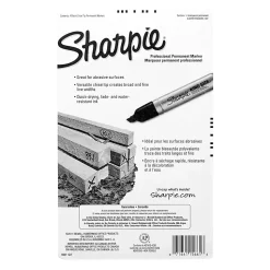Sharpie® King-Size™ Permanent Markers, Black, Pack Of 4